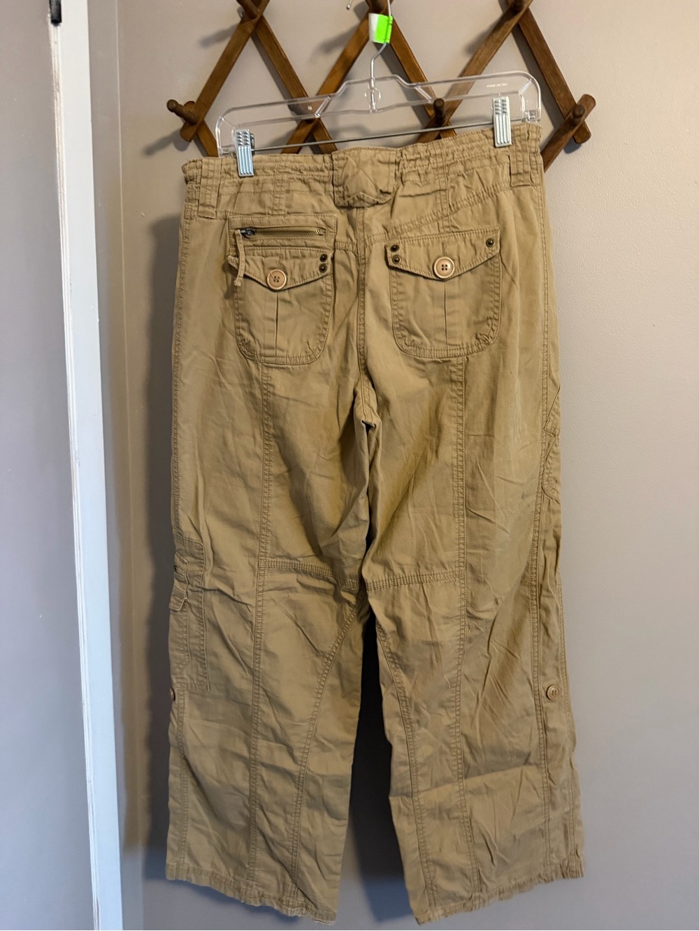 Khakis Brand Vintage Y2K Multi Pocket Utility Convertible Cargo Pants Khaki 8 - Picture 6 of 10